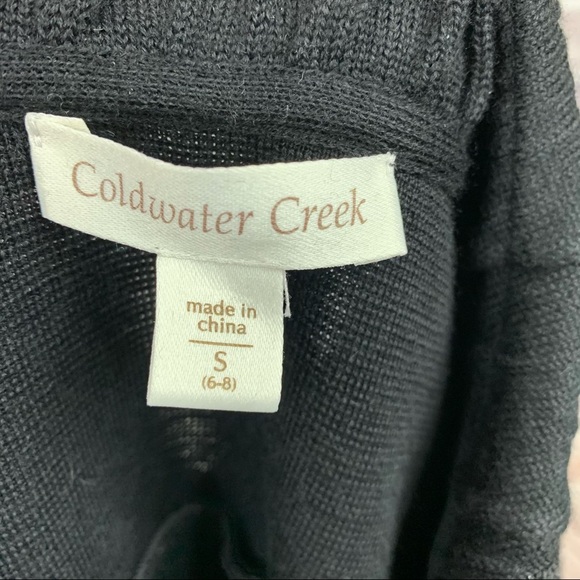 Coldwater Creek Black Double Breasted Cardigan Sweater - Picture 9 of 11